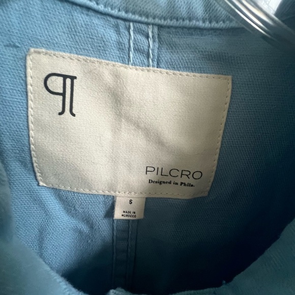 NWT new small Anthropologie pilcro sleeveless collared romper blue shorts - Picture 11 of 17